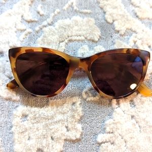 Madewell pink and brown tortoise shell sunglasses